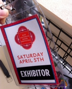 The exhibitor badge!